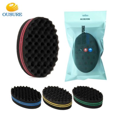 Big Holes Oval Double Sides Magic for curly weave dreads sponge brush,harder top magic hair twist sponge