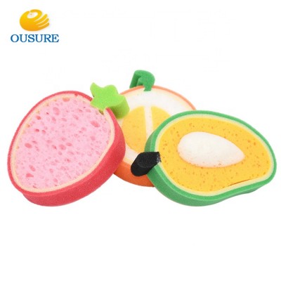 Household Kitchen Fruit Sponge Efficient Clean Dish Cloth Scouring Pads