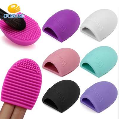 Hottest silicone rubber makeup brush cleaner egg brush